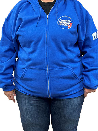 CCS Blue Zip-up Hooded Sweatshirt