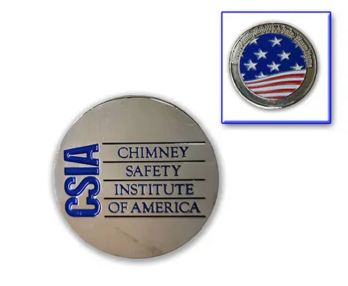 CSIA Logo/American Flag Challenge Coin
